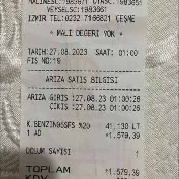 Shell Akaryakıt Alımı Sonrasında