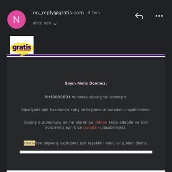 Gratis Bir Aydır İade Ücretimi Yatırmıyor