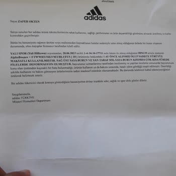 Adidas Spor Ayakkabı Kalitesizliği