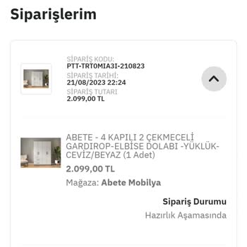 Epttavm Abete Mobilya Ürünümü Göndermedi