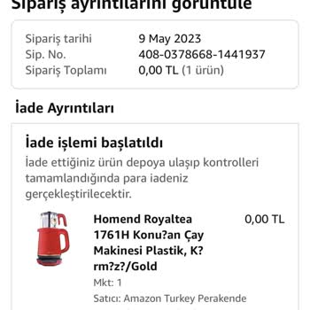 Faulty Homend Tea Maker, Unresolved Amazon Returns