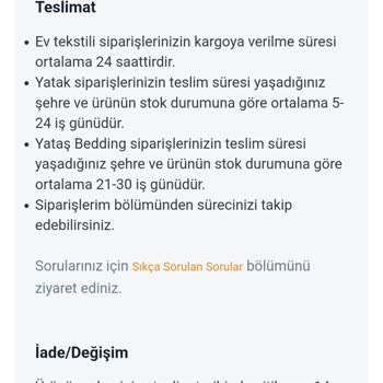 Yataş Teslimat Sorunu Ve Yetersiz Bilgilendirme