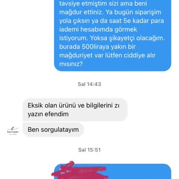 Butiqmi (Instagram) Ürün Gönderimi Ya Da Para İadesi Yapmıyorlar