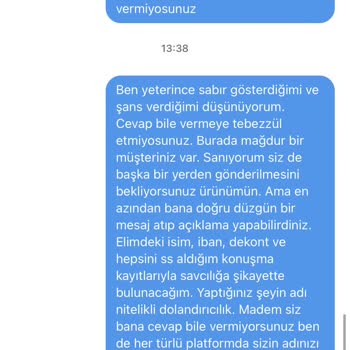 Butiqmi (Instagram) Ürün Gönderimi Ya Da Para İadesi Yapmıyorlar