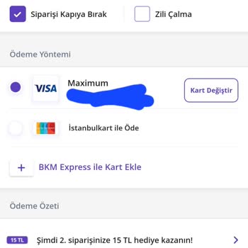 Getir İşletmesinden Sipariş Verememek.