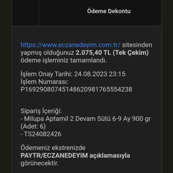 Eczanedeyim.com.tr Eksik Gelen Ürün