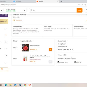 Migros Sanal Market Teslim Edilmeyen Sipariş Sorunu