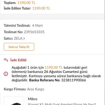 Trendyol Zela İade İşlemleri
