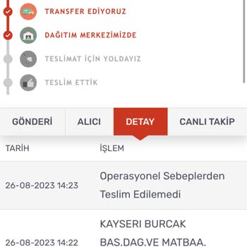 KARGOMsende Kargomun Teslim Edilmemesi