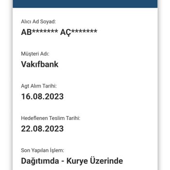 AGT Kurye (aynigunteslim.com) Teslimat Sorunu