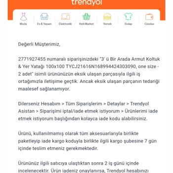 Trendyol Müşterisinin Yanında Değil