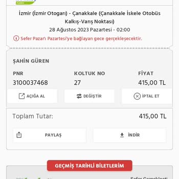 Kamil Koç Otobüs Seferi İptal Olduğu Halde Bilgilendirilmedim,