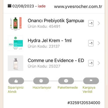 Yves Rocher İade Ücretim Yatırılmadı