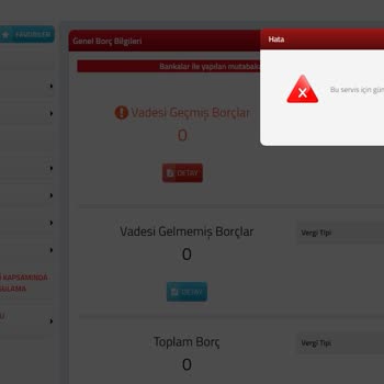 Gelir İdaresi Başkanlığı Bu Servis İçin Günlük Kota Sınırınızı Doldurdunuz