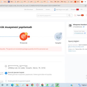 AliExpress'ten Sipariş Ettiğim Kargom Gümrükten Geçemedi