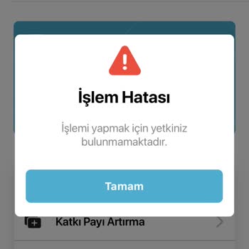 Türkiye Hayat Emeklilik Fon Dağılımı İşlemi İçin Yetkiniz Yoktur