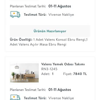 Vivense Teslim Edilmeyen Sipariş