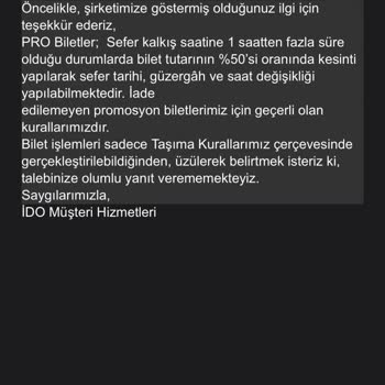 İDO Bilet İptal Etmiyorlar