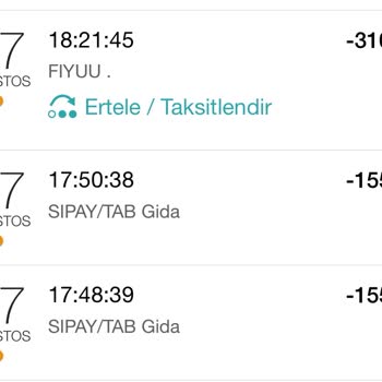 Tıkla Gelsin Para Çekti Sipariş Yok