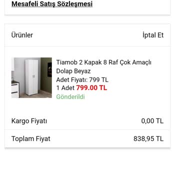 A101 Siparişini Verdiğim Ürün Kargolanmadı/teslim Edilmedi