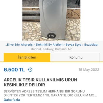 Bostancı Spot 2. El Eşya (ikincielbostanci.com) Arçelik 2. El Buzdolabı Satışı