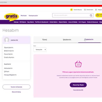 Gratis İade İşlemi Başlayan Ürünlerin Sistemde Görünmemesi