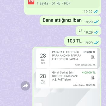 P*****a İş İlanı Başvurusu Sonrası Para Talebi