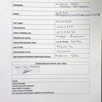 Şok Marketler Şok Marketin Çift Çekim Para İadesini Yapmaması.