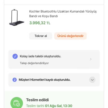 Hepsiburada İade Talebim Kargo Ulaşmasına Rağmen Reddedildi