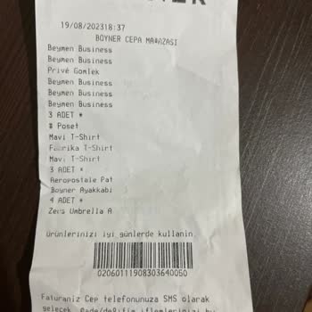 Boyner Alışveriş Fişimi Vermedi