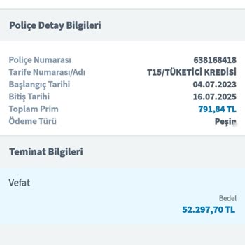 Halkbank Tüketici Kredisi Hayat Sigortası Kesintisi