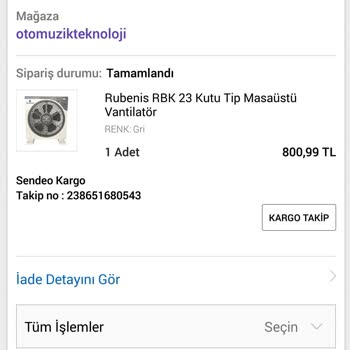 N11'de Ki Oto Müzik Teknoloji Firması İade Ürünün Parasını Yatırmıyor
