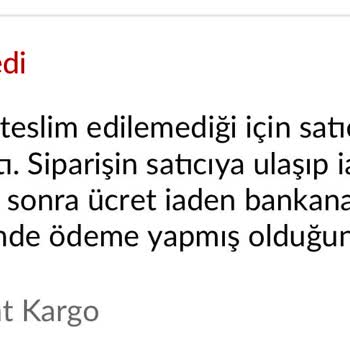 Sürat Kargo Kargom Elime Ulaşmadan İptal Oldu