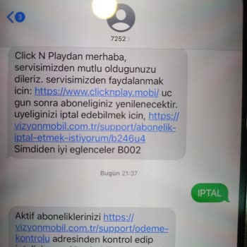 Vizyon Elektronik Para Bilgim Olmadan Faturama Yansıtılan Bedel