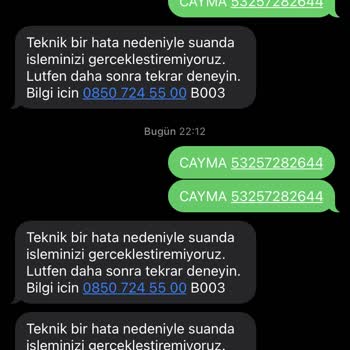 Anadolu Hayat A. S İptal Hata