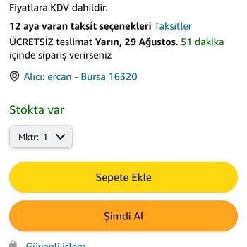 Amazon Kargo Sorunu (Prime Üyesi)