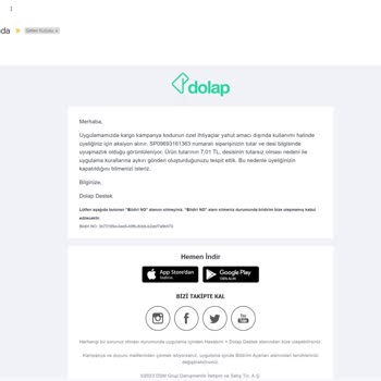 Dolap Kargo Kodunun Kötüye Kullanılması
