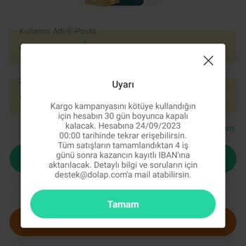 Dolap Kargo Kodunun Kötüye Kullanılması