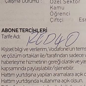 Vodafone Yanlış Tarifeye Geçirdi