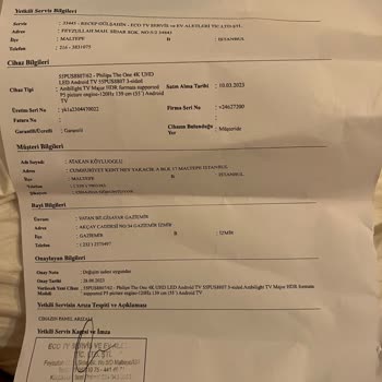 Philips TV Philips 55PUS8807 The One TV Garantiden Değişim Yapılamaması