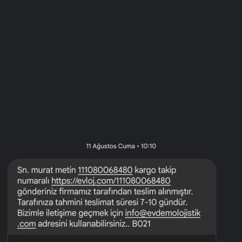 Evdemo Lojistik Sipariş Ettiğim Ürün 1 Buçuk Aydır Ortada Yok 18 Gündür Kargoda