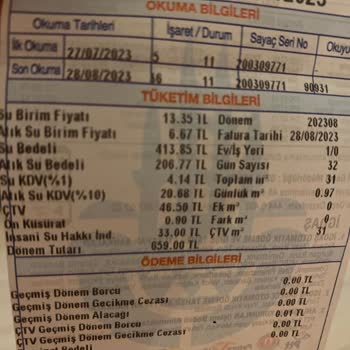 İBB - İstanbul Büyükşehir Belediyesi Fazla Gelen Su Faturası