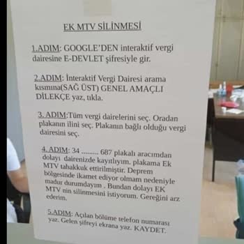 İnteraktif Vergi Dairesi Ek MTV İptali