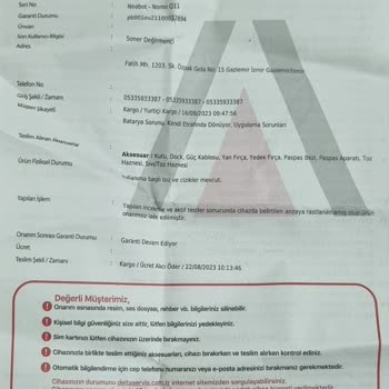 Delta Teknik Servis Ayıplı Üründe İthalatçının Yanında Durması