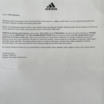 Adidas Ürününün Arkasında Durmuyor!