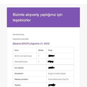 Natural Bastet - Sipariş Verilen Ürünü Göndermiyor, Bilgi Vermiyor