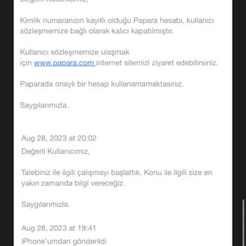 Papara Hesaplarımızdaki Parayı Alıkoyarak Hesaplarımızı Kapıyor