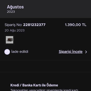 Teknosa'nın Boş Paket Gönderimi