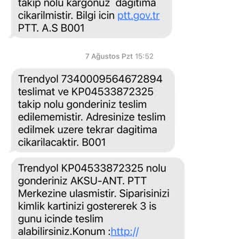PTT Kargo Adrese Teslim Etmiyor