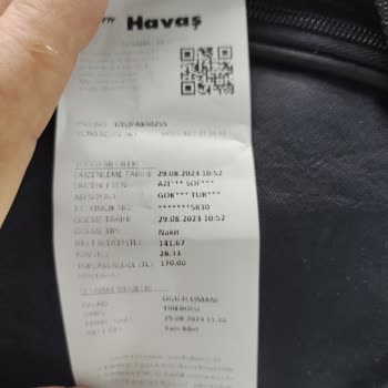 Havaş İstanbul Havalimanı - Giresun Tirebolu Otogar Yolculuğunda Yaşanan Sorun